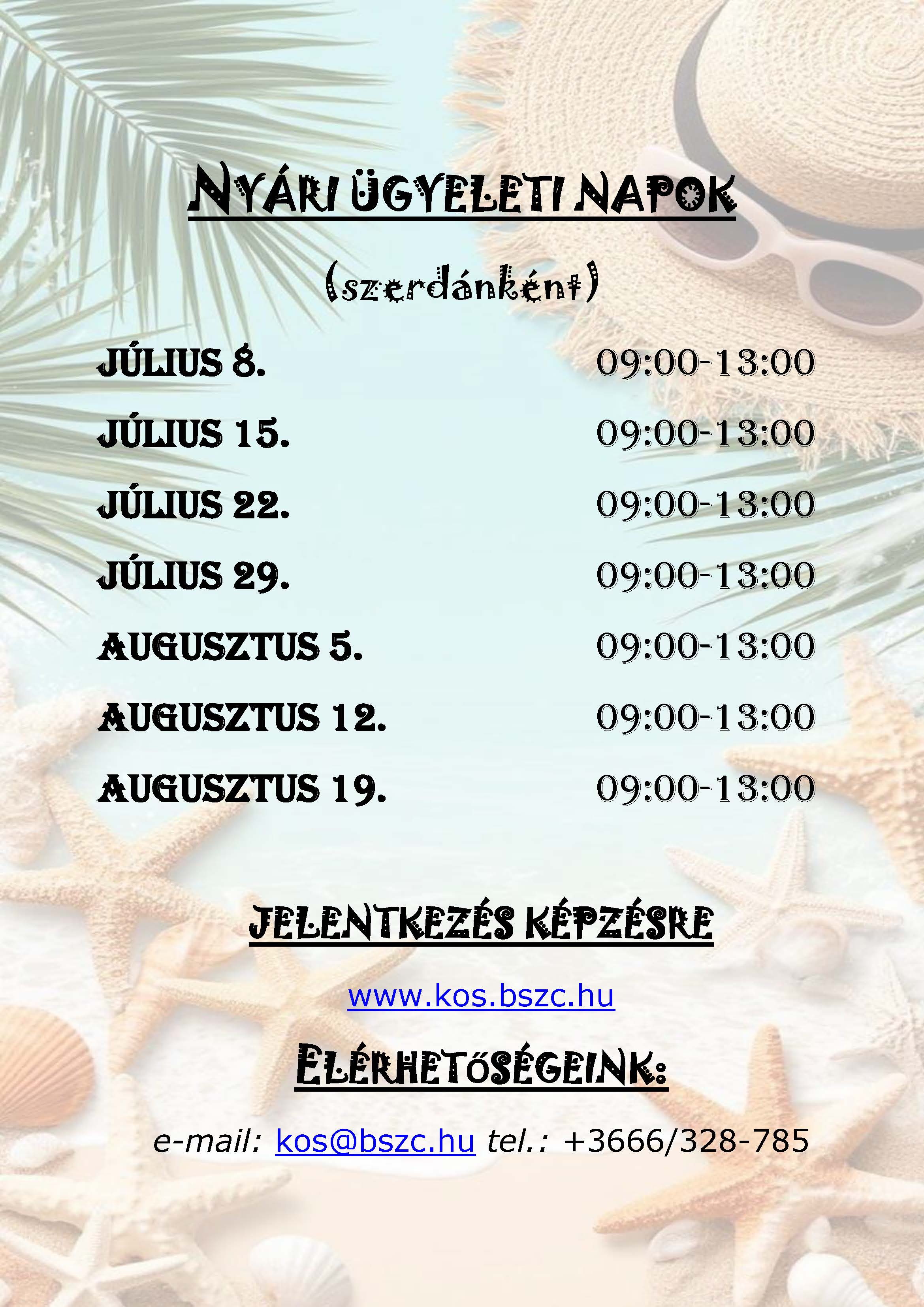 Nyári ügyelet