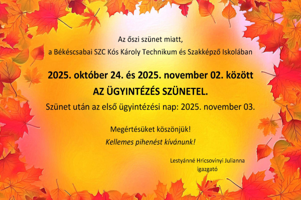ŐSZI SZÜNET